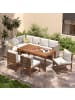 home24 Diningeckelement Bayton in Beige / Braun
