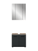 ebuy24 Badmöbelset Ice (2-teilig) Schwarz 60 x 30 cm