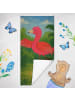 Mr. & Mrs. Panda Handtuch Flamingo Yoga Design ohne Spruch in Weiß