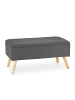 relaxdays Sitzbank in Grau - (B)79,5x (H)39,5 x (T)39,5 cm