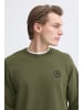 BLEND Modisches Sweatshirt Langarm Stickerei Rundhals in Olive-2