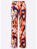 Heine Jersey-Hose in marine-orange-bedruckt