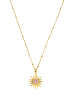 PURELEI Kette Sun Rosenquarz Gold
