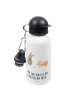 Mr. & Mrs. Panda Kindertrinkflasche Hasen Muschel mit Spruch in Weiß