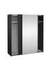 ebuy24 Schiebetürenschrank Como (2-türig) Schwarz 179 x 67 cm