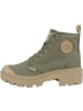 Palladium Schnürboots Pallabase Twill in gruen