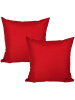 JACK 2er Set Outdoor Kissenhülle 60x60cm Uni in Rot
