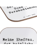 Mr. & Mrs. Panda Tischuntersetzer Spruch Ehefrau Boss mit Spruch in Weiß