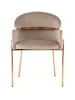 Kayoom Retro Stuhl Corey in taupe - roségold