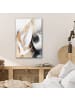 OnlyWow Metallbild Abstrakte Kunst weiß gold