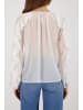 monari Georgette Bluse mit Rüschen-Details in Off-White
