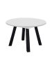 58 aufm Kessel ESSTISCH Rund ausziehbar Edda 3 130x130x78 Küchentisch Schwarz/Weiß