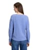 BETTY & CO Strickpullover mit Rundhalsausschnitt in Middle Blue Melange