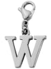 Adeliás Unisex Anhänger – Buchstabenanhänger aus Edelstahl in silber