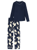 Schiesser Schlafanzug Comfort Nightwear in Deep sea blue