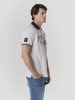 KOROSHI Normale polo pique print-emb nautik in weiß