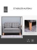 HOMCOM 2 Sitzer Sofa in Grau 117L x 62B x 78H cm