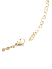 faina Women Chain Link Bracelet With Rhinestones in Gold Rose Pink