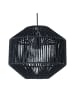 home24 home24 Pendelleuchte aus Metall und Naturfaser in Schwarz - 30 x 130 x 150 cm in Schwarz