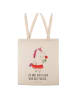 Mr. & Mrs. Panda Tragetasche Einhorn Dame mit Spruch in Creme