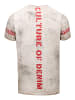 Rusty Neal Vintage Biker T-Shirt Oil Wash mit Raw Edge & Front- und Backprint in Stone