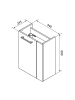 Fackelmann Waschbeckenunterschrank SBC in hellbraun-44(B)x60(H)x24,3(T)cm