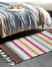 Beliani Geflochtener Teppich HISARLI in Bunt/Weiß/Braun - (W) 80 x (H) 3 x (L) 150 cm