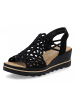 rieker Keilsandalette  in Schwarz