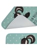 Mr. & Mrs. Panda Badematte Stinktier Handstand mit Spruch in Türkis Pastell