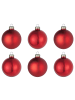 Butlers Weihnachtskugel HANG ON 6er-Set in Rot