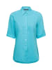 Olsen Bluse mit Leinen-Anteil Ocean Breeze in türkis - 0003