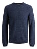 Jack & Jones Langarm Grobstrick Pullover Rundhals Sweater JJEDAMIAN in Navy