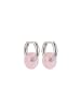 PURELEI Ohrringe Rosenquartz Hoops Silber