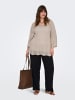 ONLY Carmakoma Strickpullover in Feather Gray