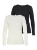 Vivance by Lascana Langarmshirt in creme, schwarz