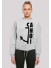 F4NT4STIC Oversize Sweatshirt Ahoi Anker Crop Knut & Jan Hamburg in grau meliert