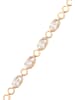 faina Women Crystal-Studded Bracelet in Rose Gold White