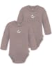 Normani Outdoor Sports 2er Pack Baby Merino Langarmbody „Tuai" in Rosa