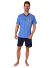 NORMANN Shorty Schlafanzug kurzarm Pyjama - 78170 in blau
