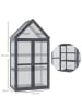 Outsunny Gewächshaus 70,5L x 42B x 132H cm Grau