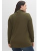 sheego Rollkragen-Shirt in dunkelkhaki