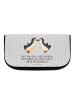 Mr. & Mrs. Panda Schmink-Organizer Pinguin Liebe mit Spruch in Grau Pastell