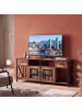 relaxdays TV Lowboard in Braun/ Schwarz - (B)180 x (H)60 x (T)40 cm