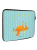 Mr. & Mrs. Panda Laptop Sleeve Fuchs Sterne ohne Spruch in Türkis Pastell
