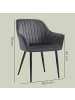 SONGMICS 2er-Set: Esszimmerstuhl in Dunkelgrau-Schwarz - (B)62.5 x (H)85 x (T)60 cm