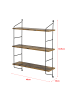 en.casa Wandregal Ösel in Braun (H)63.5cm (B)48cm (T)15cm