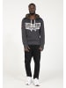 PLUS EIGHTEEN Herren Kapuzenpullover in Schwarz Melange