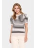 SAINT TROPEZ Strickpullover MilaSZ Gerade Passform in Gray Morn Mila Stripe