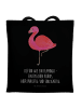 Mr. & Mrs. Panda Tasche Flamingo Classic mit Spruch in Schwarz