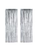 relaxdays 2x Partyvorhang in Silber - (B)100 x (H)250 cm